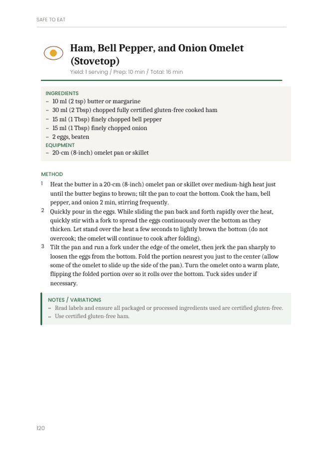 A recipe page from the book